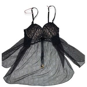 Victoria’s Secret lingerie babydoll bra with tuule panels